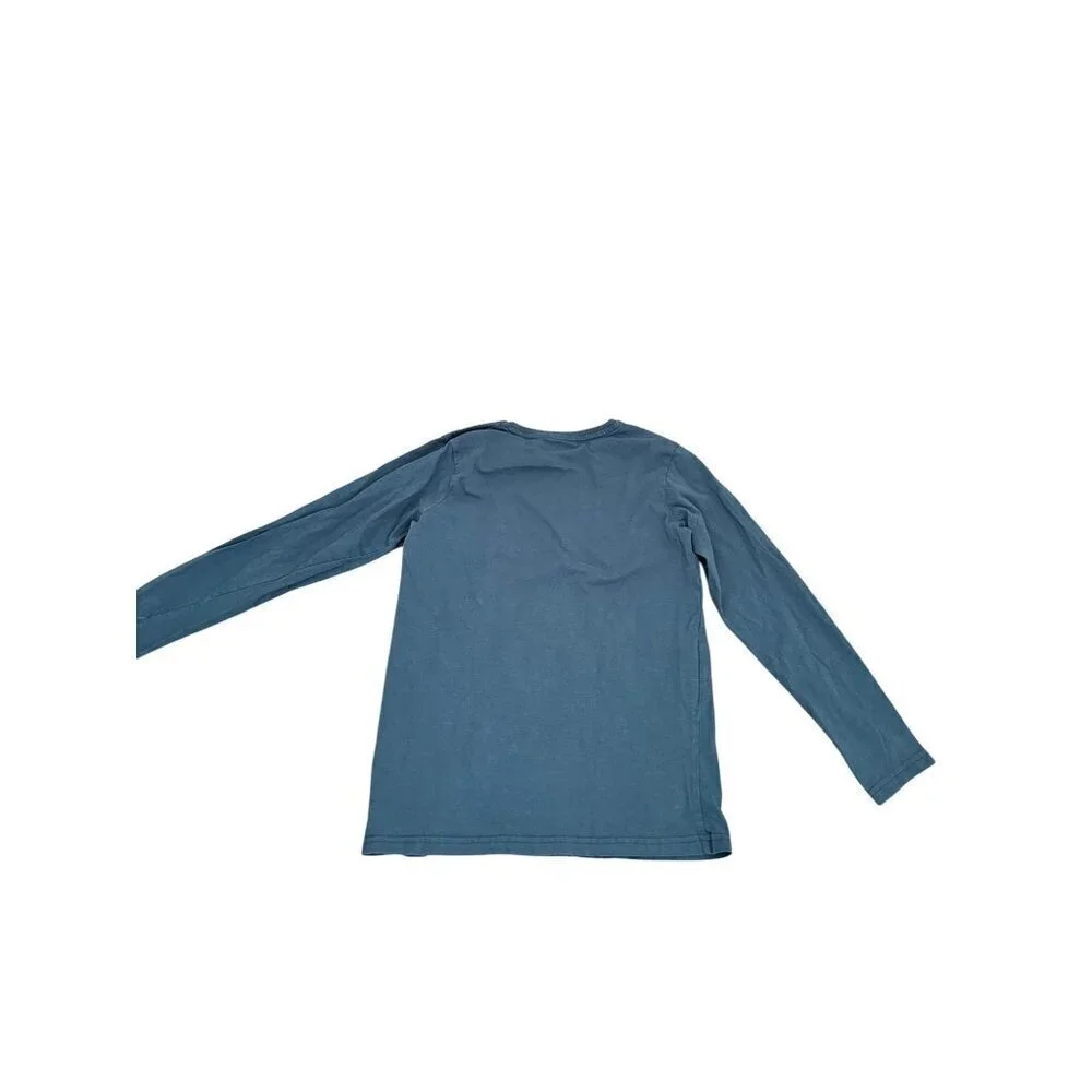 Set Of 2 Vertbaudet Kids Long-Sleeve Tees Blue & Green 14 Years 164cm Cotton Ble
